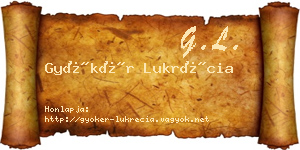 Gyökér Lukrécia névjegykártya